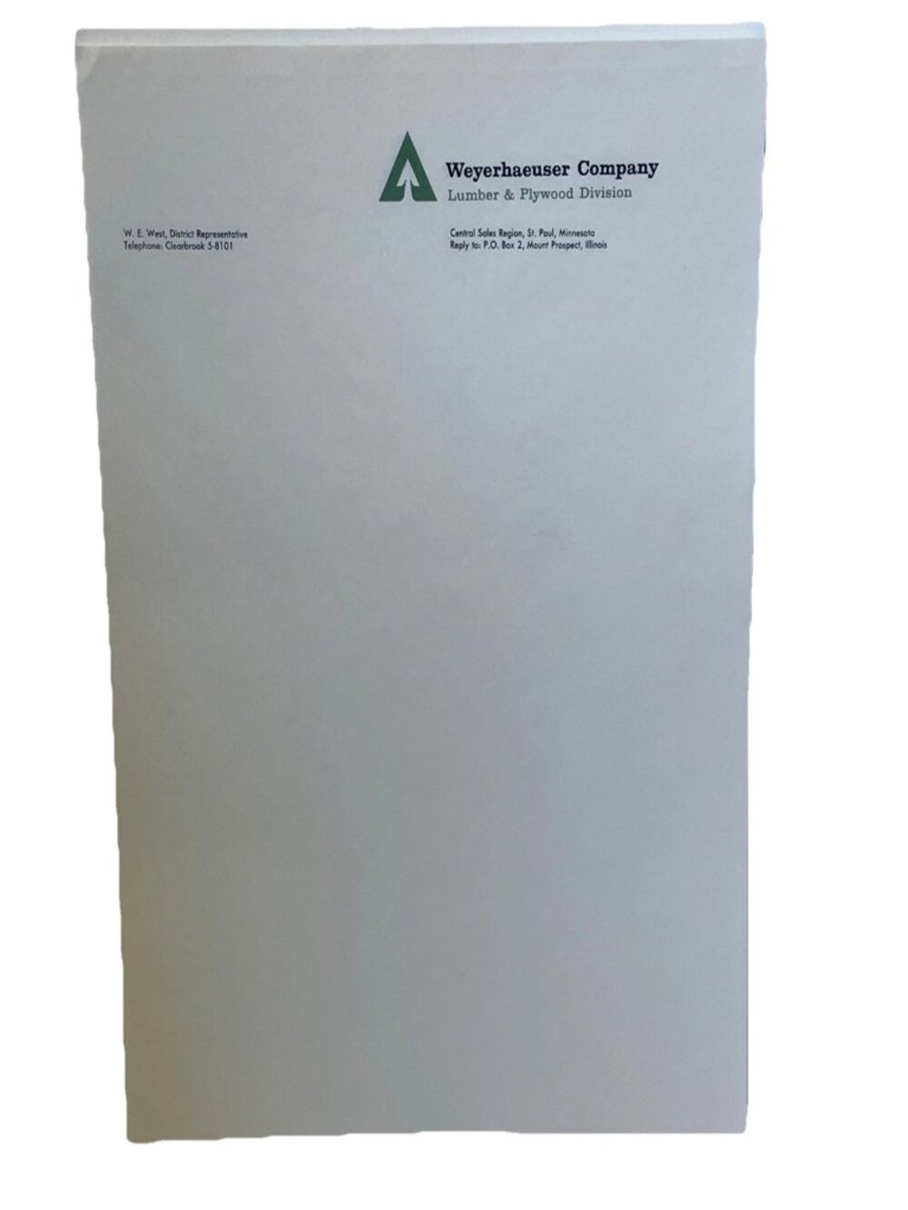 Weyerhaeuser Company Vintage Stationery Letterhead Plywood Lumber Paper Lot 11pc - Picture 1 of 7
